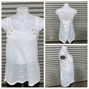 🛍️Eyeshadow tank lace shoulder cris-cross back